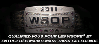 5 packages garantis d'une valeur de 12.000  pour les WSOPE sur BarrierePoker