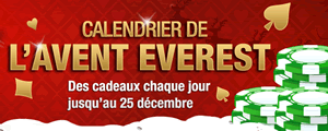 Calendrier de l'avent sur Everest Poker : 25 cadeaux tous les jours avant Noel