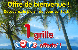 1 grille de loto gratuite offerte par la Française des Jeux pour tout nouvel inscrit sur fDJ.fr