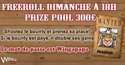 Tournoi Freeroll de Winga Poker sur Facebook