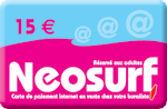 Carte prépayée Neosurf de 15 euros