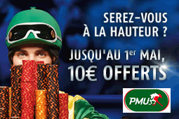 10 euros offert par le PMU Poker