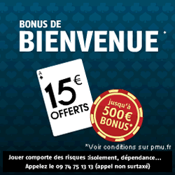 500 euros de bonus de bienvenue sur PMU Poker