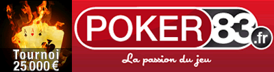 Tournois immanquables à 25000 euros sur Poker83.fr pendant 4 dimanches cet été