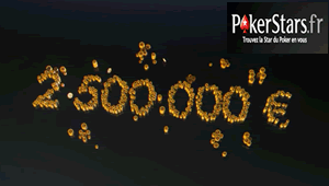 les 2 500 000 euros garantis par PokerStars dépassés