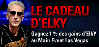 1 % des gains d'ElkY de PokerStars lors du Main Event du WSOP 2011  gagner