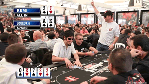 Rmi Gaillard en joueur de poker connard au France Poker Tour de Winamax