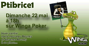 Devenez le nouveau Bounty du freeroll 300 euros de Winga le dimanche