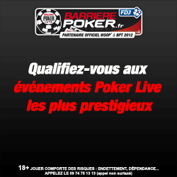 Barrière Poker - 25 euros gratuits offerts sans dépôt
