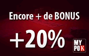 Bonus mensuel de 20% sur MyPok.fr - Bonus Infinity 