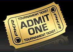 Ticket de tournois en ligne offert par PKR