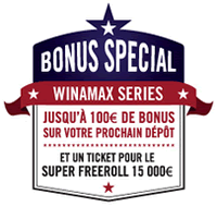 Code Bonus WSERIES3 - 50 % sur le prochain dépôt + 1 ticket pour le freeroll Winamax Series