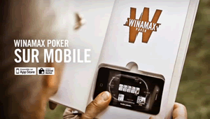 Publicité de Winamax pour son appli sur iPhone