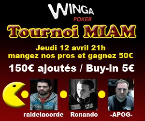 Tournoi Miam de Winga Poker